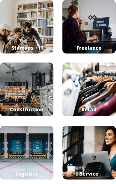 Start a business in construction, retail, IT, service, logistics